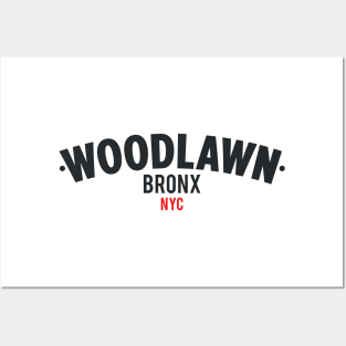 Woodlawn Bronx New York Minimalistic Typo Design Posters and Art